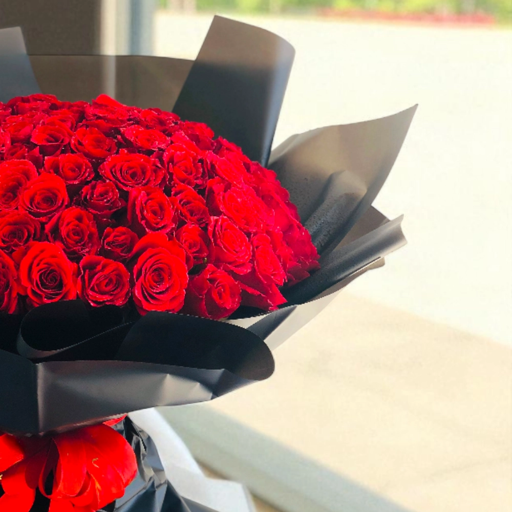 300 red rose bouquet
