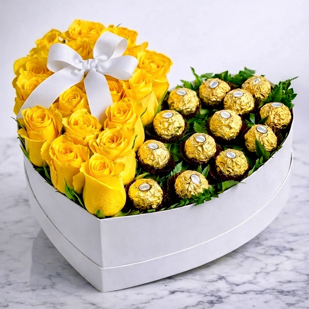 Golden-Heart-Elegance-13-Ferrero-and-21-Yellow-rose-2