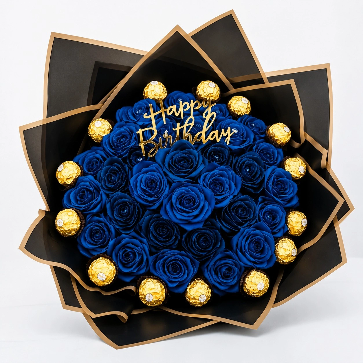 Sapphire-Dream-Box-31-Blue-roses-and-14-Ferrero-Rocher-2
