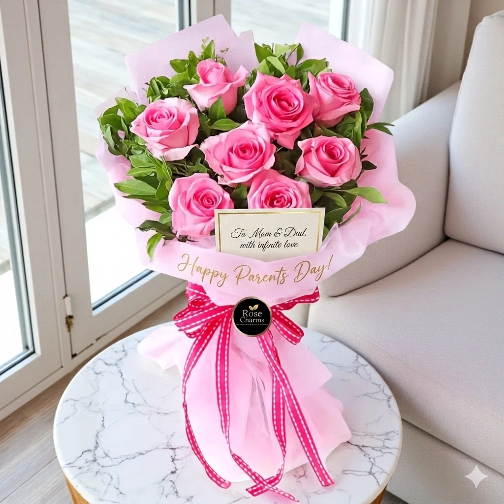 10-Pink-roses-bouquet-for-parents-day-2