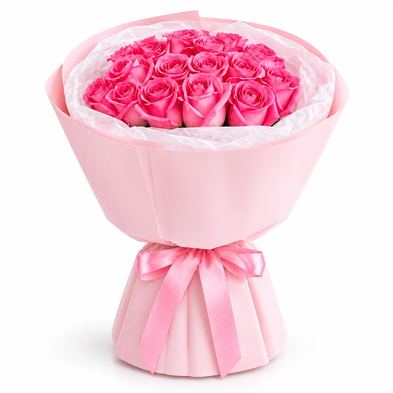 Charming-15-Pink-Rose-Bouquet-2