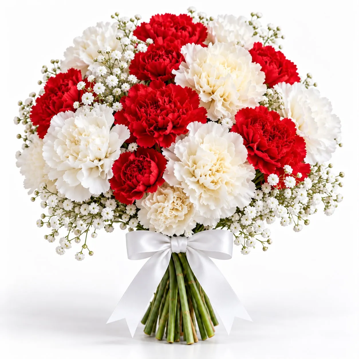 Classic-20-Red-&-White-Carnations-Bunch-2