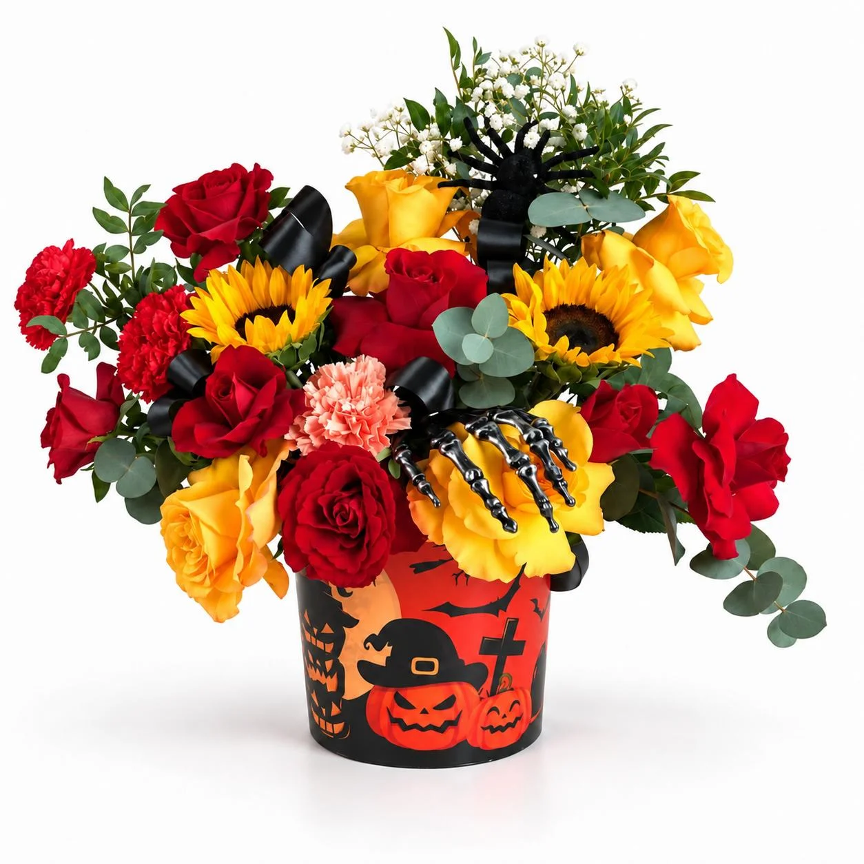 sunflowers and carnations from RoseCharmFlowers