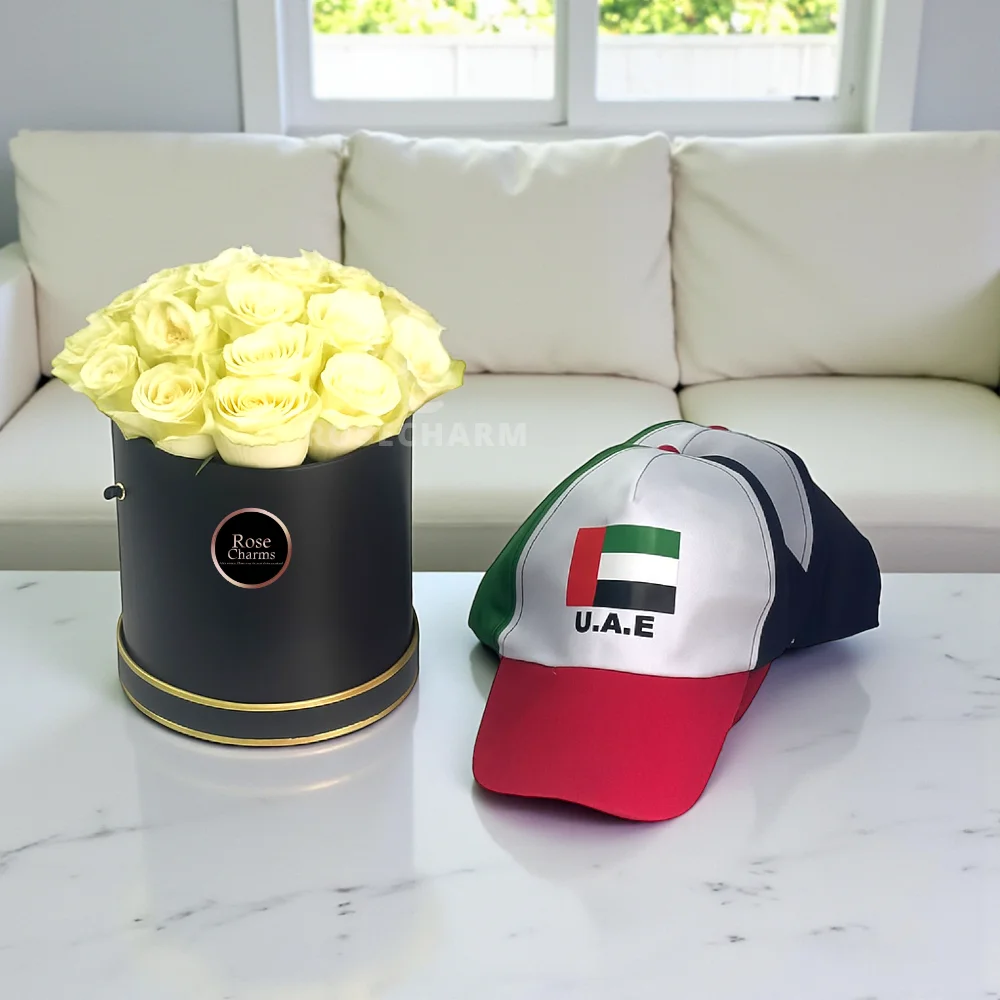 UAE-National-Day-White-Roses-In-Box