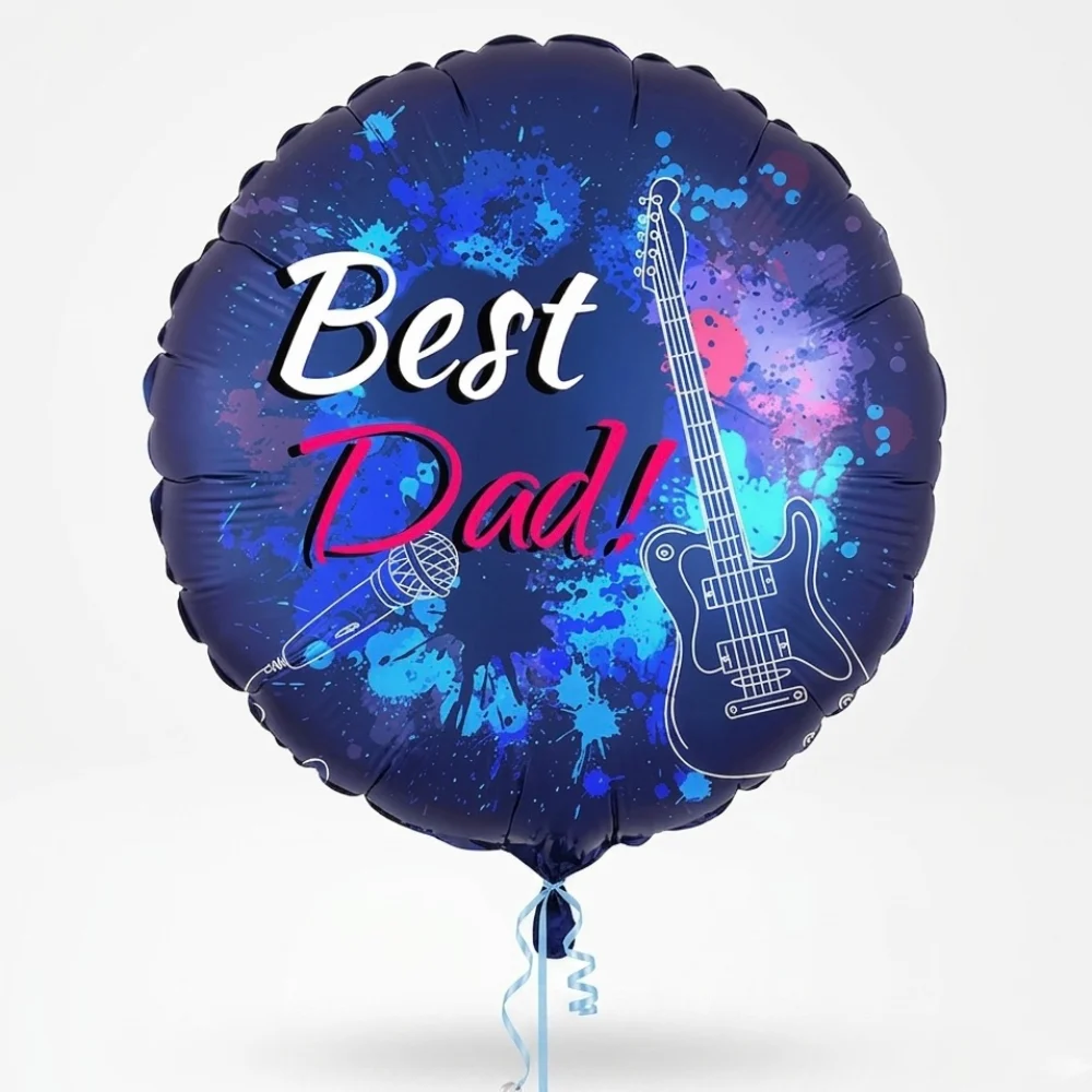 Best Dad Father's Day foil balloon with festive design perfect for celebrating and appreciating dad on his special day