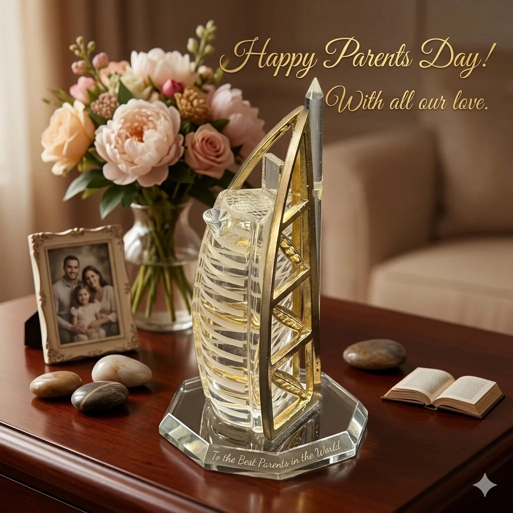 burj al arab crystal souvenir for parents day gift uae