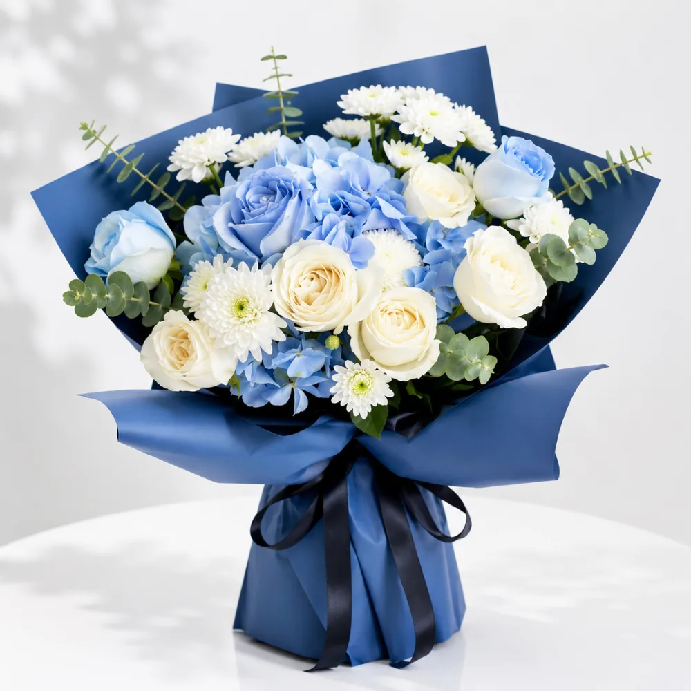 premium-blue-&-white-fathers-day-floral-bouquet-2