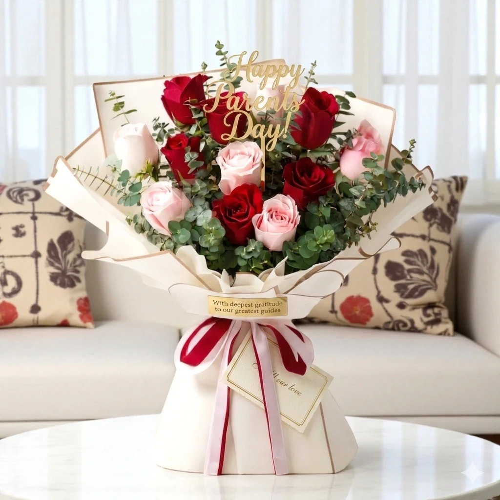 red-&-pink-roses-bouquet-for-parents-day-2