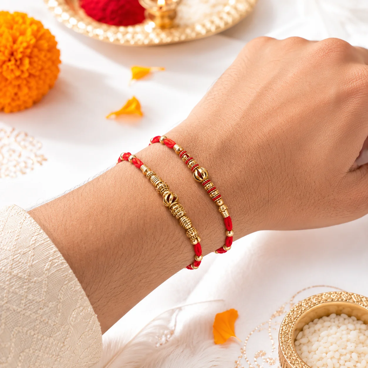 traditional-golden-beads-bhai-rakhi-set-of-2-2