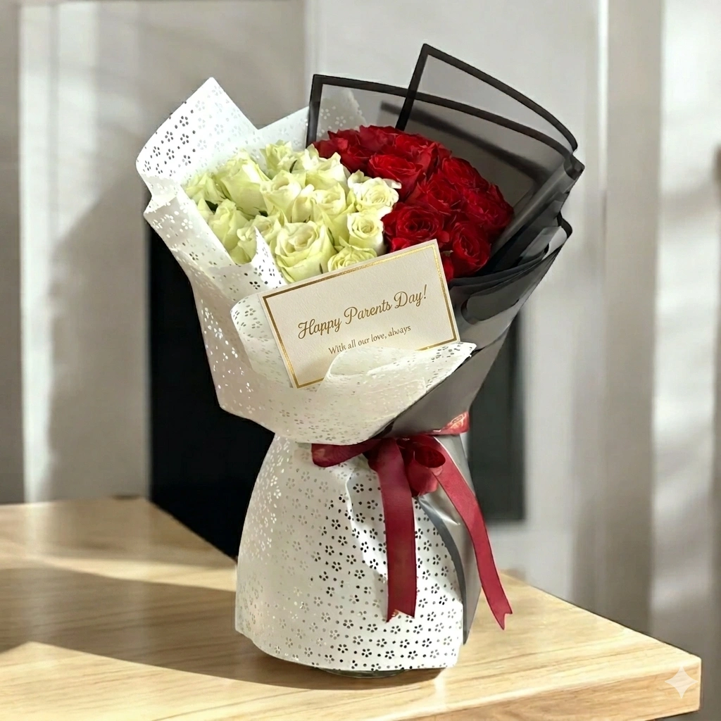 white-and-red-roses-bouquet-for-parents-day-uae-2